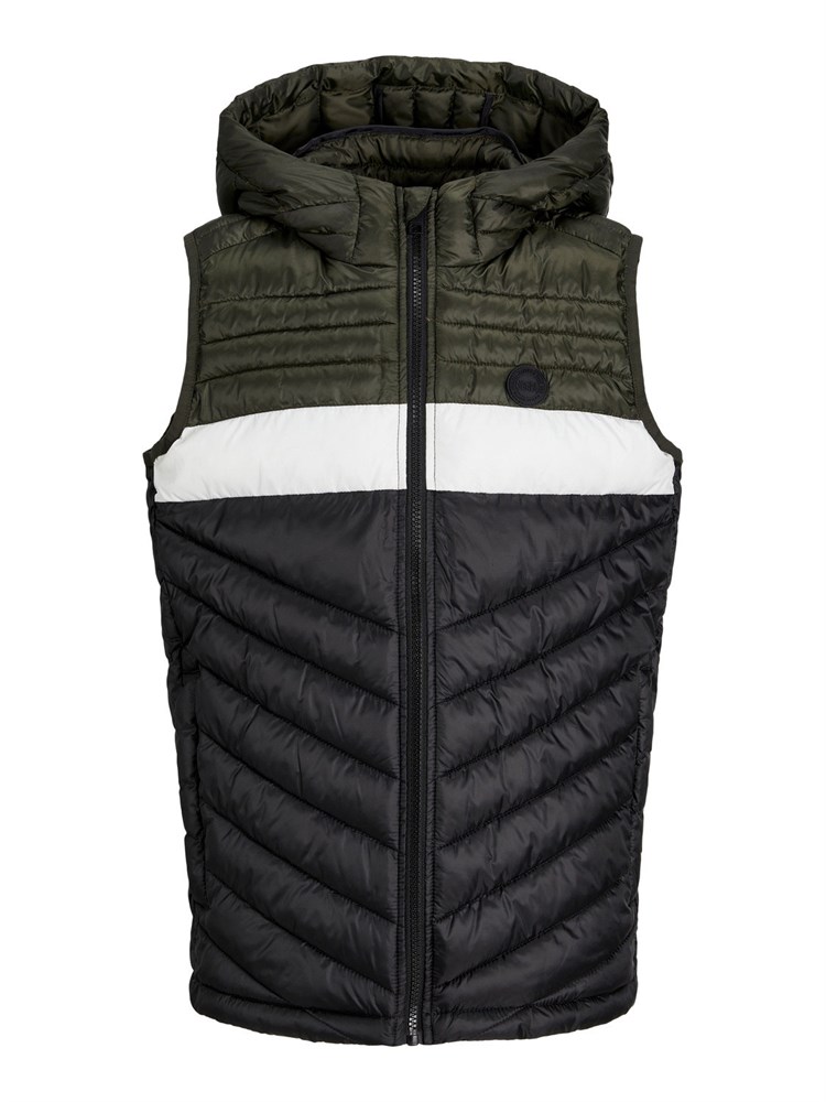 TWO PLAY TWO PLAY Jack Jones 12212854 Rosin Jjehero Gilet Verde-Nero Bambino