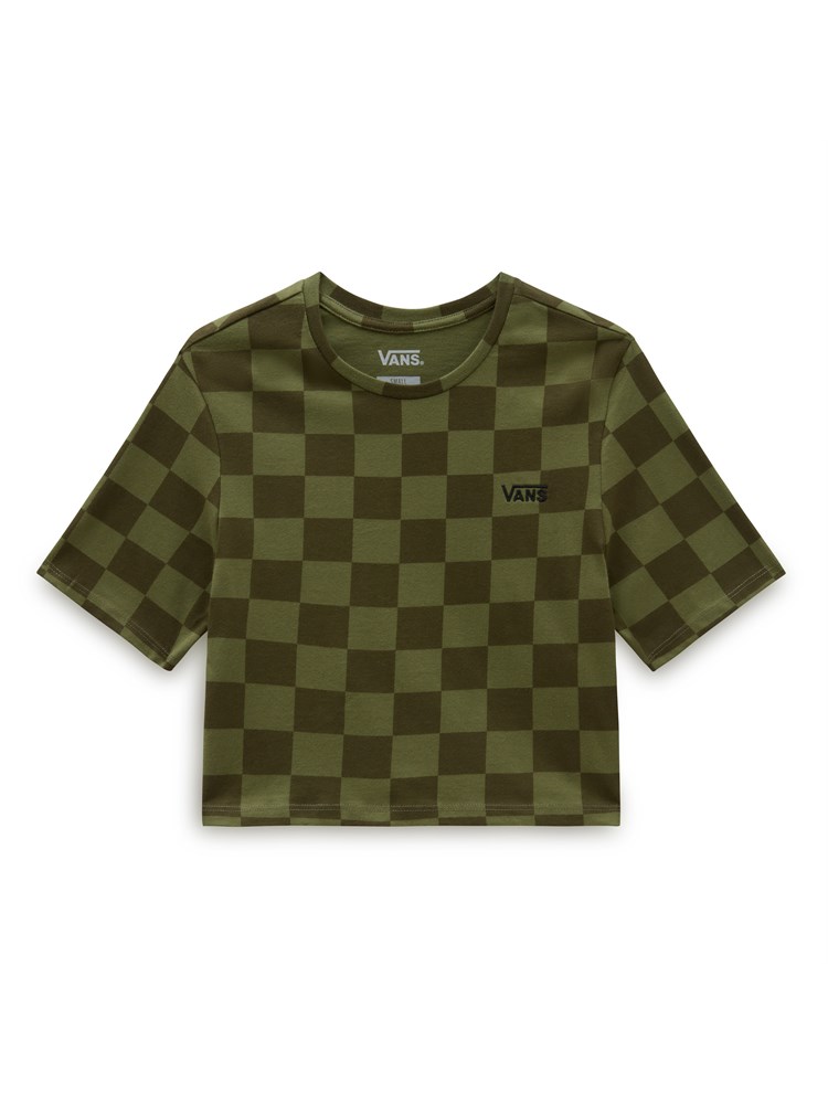 VANS VANS Vn000GB5AMB1 Tee Checker Verde Donna